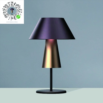 優質現代簡約輕奢創意雙層燈罩五金布藝臺燈臥室床頭書房辦公室