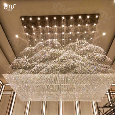 酒店會所KTV宴會廳別墅豪宅創意山水水晶吊燈售樓處沙盤水晶吊燈