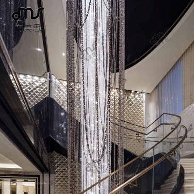 創意鐵鏈流蘇水晶珠吊燈