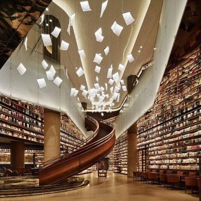 DMS-ll-9252 圖書館書吧藝術吊燈定制酒店大堂售樓處沙盤會所畫廊別墅樓梯吊燈
