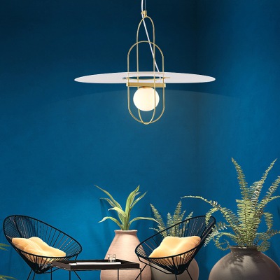 后現代樣板房裝修設計臥室書房藝術大堂簡約吊燈