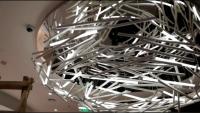 DMS工程實拍藝術創意酒店大堂吊燈